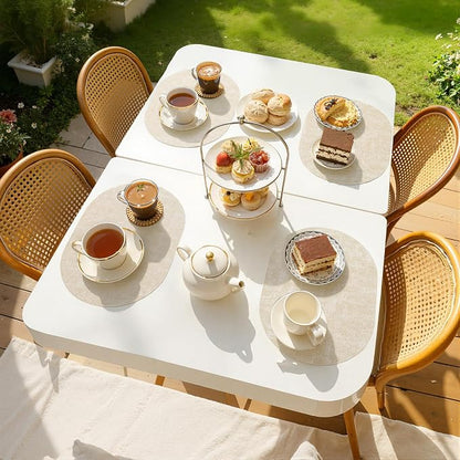 Placemats Set of 8, 11.8 x 17 Inch, Waterproof Wipeable Reversible PU Placemat - Image 8