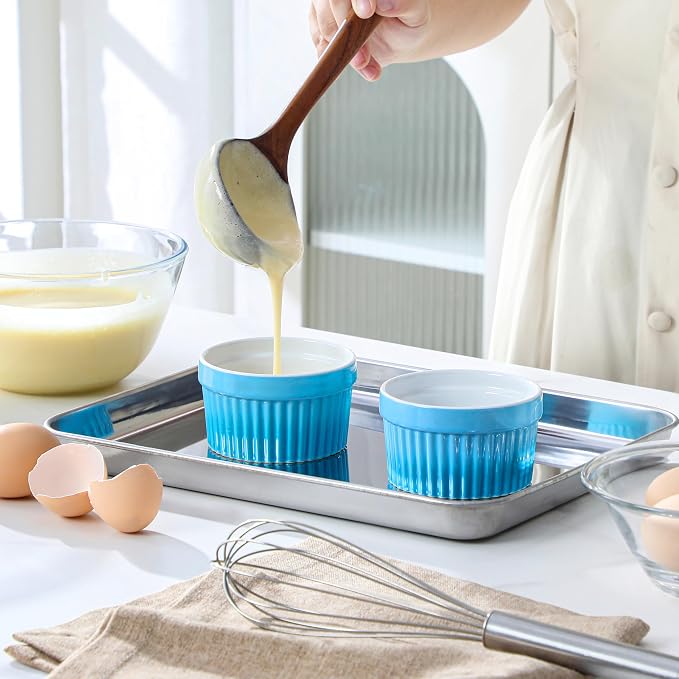 MALACASA Ramekins 6 oz Oven Safe, Small Ceramic Souffle Dishes - Image 5