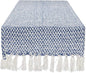 DII Woven Basics Collection 100% Cotton Knit Table Runner, Nautical Blue by DII