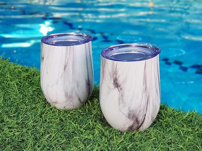 CHILLOUT LIFE 12 oz Stainless Steel Wine Tumblers 4 Pack - Image 5