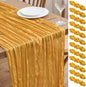 Asee'm 12pcs Gold Yellow Cheesecloth Table Runner Summer 10FT Rustic Gauze | by Aseem