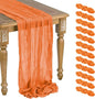 12 Pack Orange Cheesecloth Table Runner 10ft Boho Gauze Cheese Cloth Table by WJWHQ