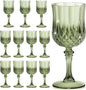 7OZ Plastic Wine Glasses, Reusable Vintage Goblets Unbreakable Drinking Glasses by Unknown