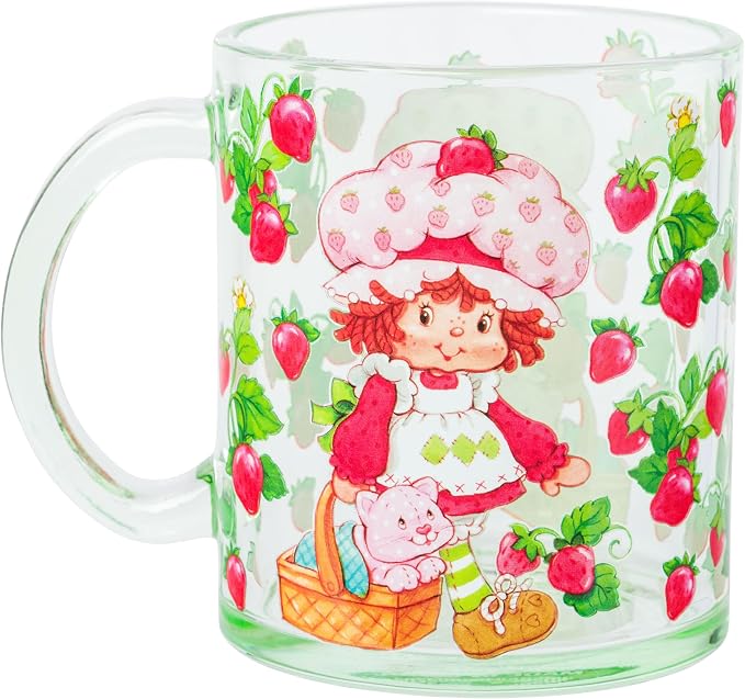Silver Buffalo Strawberry Shortcake Retro, Vintage Glass Coffee Mug, 17.5oz | - Image 3