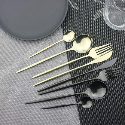 JASHII 24-Piece 304 Stainless Steel Flatware Cutlery Set - Image 2