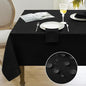 Softalker Black Tablecloths 70x52 Inch Rectangle Linen Textured Outdoor Table Cloth Stain and Wrinkle Resistant Table Cover for Spring,Easter,Summer,Party,Garden,Coffee Modern Decor Small Tabletop