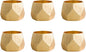 DII Decorative Geometric Napkin Ring Set, Triangle Band Gold by DII