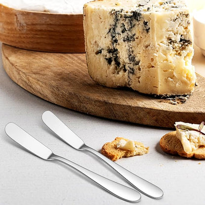 E-far Butter Spreader Knife Set of 6, 7-Inch Stainless Steel Cheese Dessert - Image 7