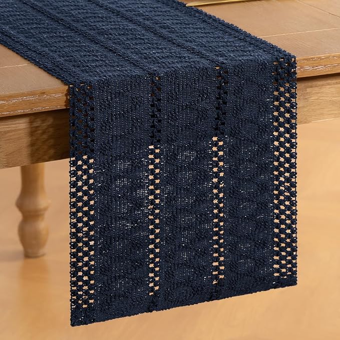 Boho Table Runner Summer Farmhouse Rustic Dining Dresser Scarf Home Decor | - Image 4