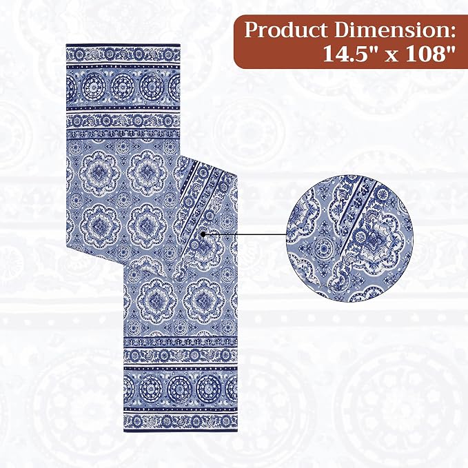 Maison d' Hermine Table Runner 100% Cotton 14.50" x 108" | Table Runners 108 - Image 7