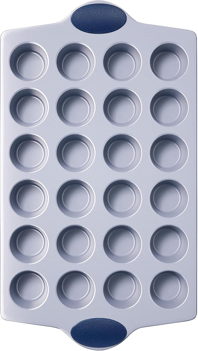 BRONYPRO 24-Cup Non Toxic Nonstick Ceramic Mini Muffin Pan & Cupcake Tin by Bronypro