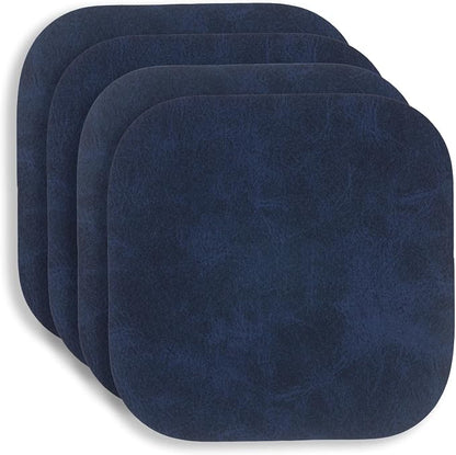 4.25" x 4.25" Square Faux Leather Drink Coaster Set of 4 by KAF Home by KAFHome