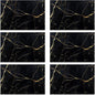 Table Placemats Set of 6 Abstract Black Marble Texture Place Mats Washable Kitchen Dining Linen Table Mats Stain Heat, for Home Party Indoor 12x18 in