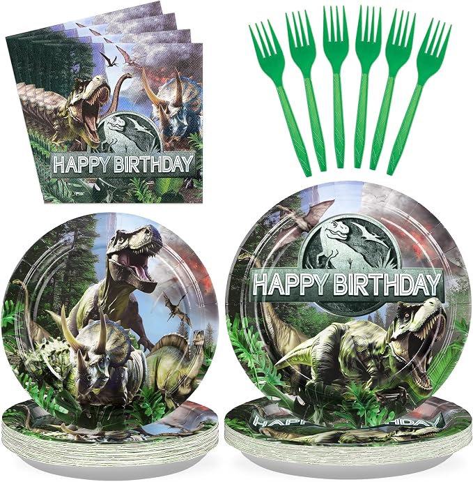 96Pcs Dinosaur Birthday Party Decorations by Grencian