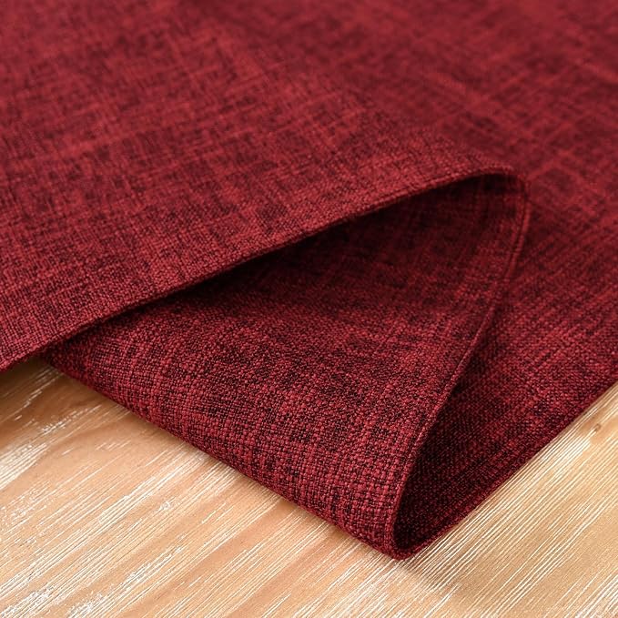 NEWISHER Reversible Double Layer Table Runner Faux Linen Fabric, 13x36inch | - Image 4