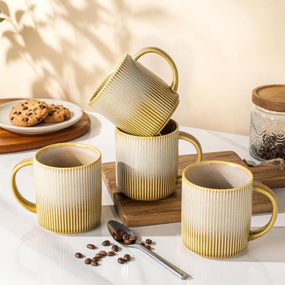theterra Ceramic Coffee Mugs Set of 6, 14.2 oz Coffee Cups - Image 4