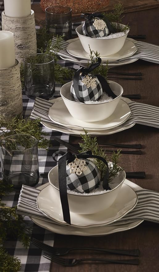 Lenox Blue Bay White Porcelain 24-Piece Dinnerware Set - Image 3