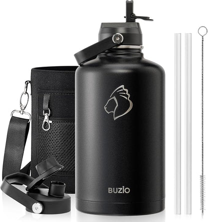 BUZIO 87oz Insulated Water Bottle Triple Wall Vacuum Stainless Steel | Half by BUZIO