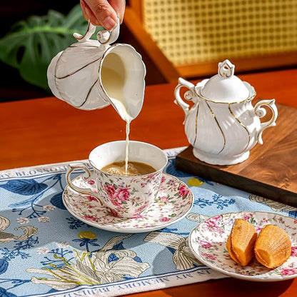 Agyiuns tea cups and saucers ceramic coffee mug 6oz - Image 6