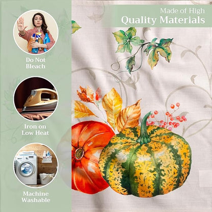 Maison d' Hermine Cloth Napkins Set of 4 100% Cotton for Thanksgiving Christmas Decorations Everyday Reusable Square Fall Napkins Cloth Washable Dinner Party (Lumina, 20"x20")