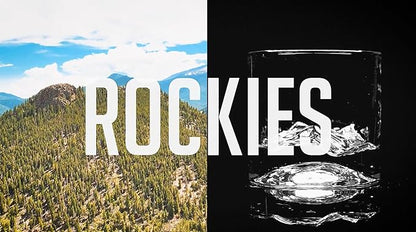 LIITON Rocky Mountains Heavy Crystal Whiskey Glasses Gift Set of 2, Thick Freezable Bourbon Glass 1lb Each, Premium Whiskey Gifts for Men, Frozen Crystal Chills Cocktails, 10 oz