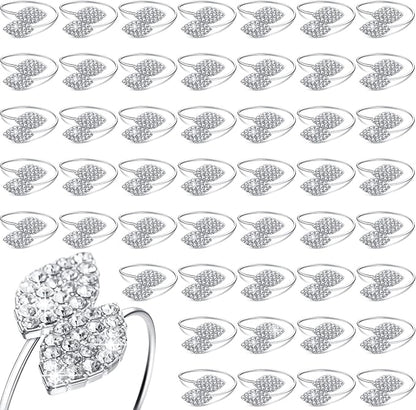 Hotop 12 Piece Silver Napkin Rings Set by HOTOP