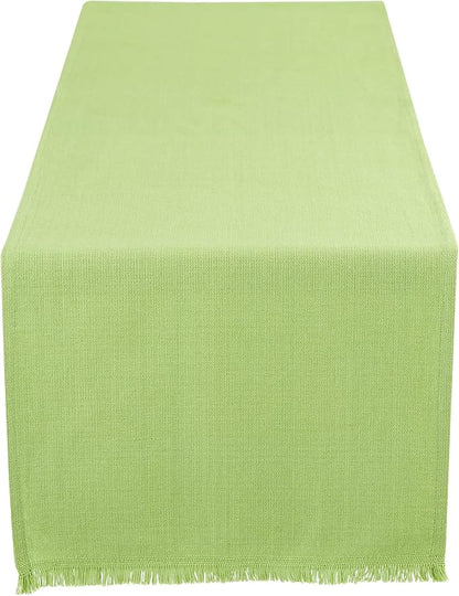 DII Everyday Collection, Fringed Solid Tabletop, Table Runner by DII
