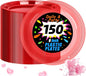 WELLIFE Neon Red Party Plates 9 Inch -150 Count, Translucent Red Plastic Disposable Dinner Plates for Fluorescent Neon Theme Party Dessert Cake Salad Appetizers Valentine's Day Easter Mother's Day