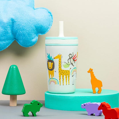 Zak Designs Safari Kelso 12oz Stainless Steel Leak-Proof Toddler Straw Cup - Image 9