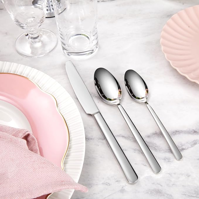 Premium Aline 8-Piece 7.4-Inch Dinner Spoon Set | 18/10 Stainless Steel Dinner - Image 8