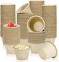LeonBach 150 Pack 4 oz Natural Bagasse Fiber Paper Bowls, Small Disposable by LeonBach