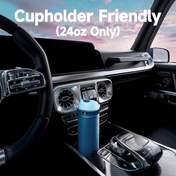 Meoky 24 oz Insulated Water Bottle: Stainless Steel - Image 6