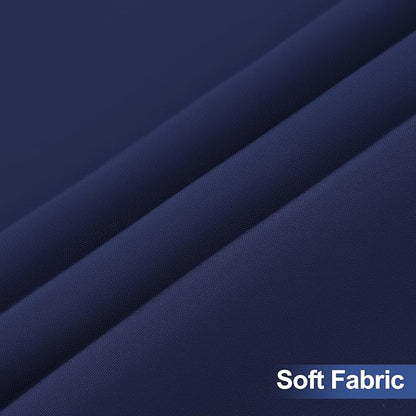 homing 2 Pack Rectangle Table Cloth, Elastic Fitted Fabric Tablecloth Fits for 4 Foot Folding Tables, Washable Table Cover for Picnic, Camping, Indoor & Outdoor (Navy Blue, 30" x 48")