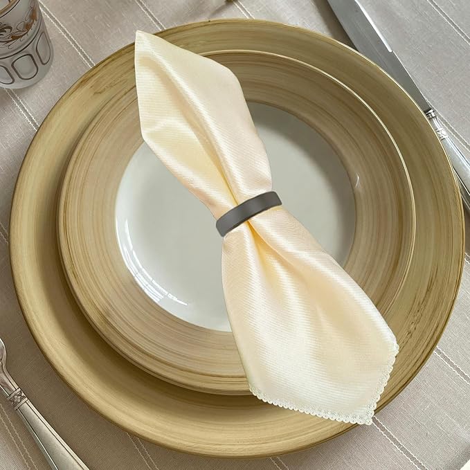 10 Pcs Black Napkin Rings - Image 3
