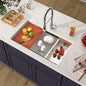 33 White Glossy Kitchen Sink 33''x19'' Undermount Fireclay Sink Single Bowl Porcelain Sinks Ceramic Deep Bowl Farmer Basin with Bottom Grid & Strainer Easy To Clean and Noise Reduction
