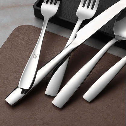 Onader 60 Piece Heavy Duty Silverware Set, Stainless Steel Flatware Cutlery Set - Image 4