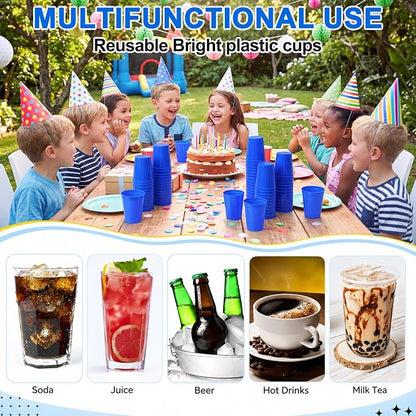Yungyan 100 Pack 16 oz Stadium Cups Reusable Plastic Cups Blank Drink Stadium - Image 6