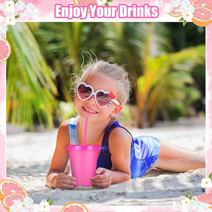 24 Pcs Plastic Tumblers with Lids and Straws, Reusable Cups with Lids Plastic - Image 4