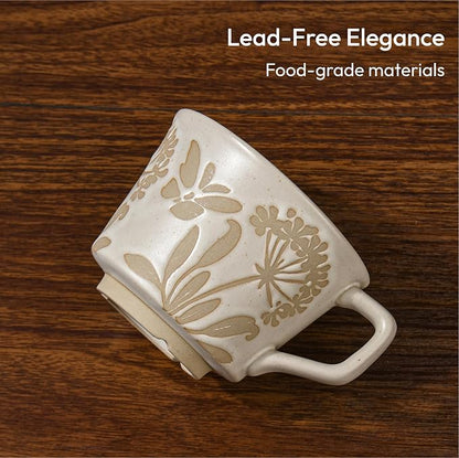 11 oz Ceramic Coffee Mug, Stoneware Teacup - Image 4