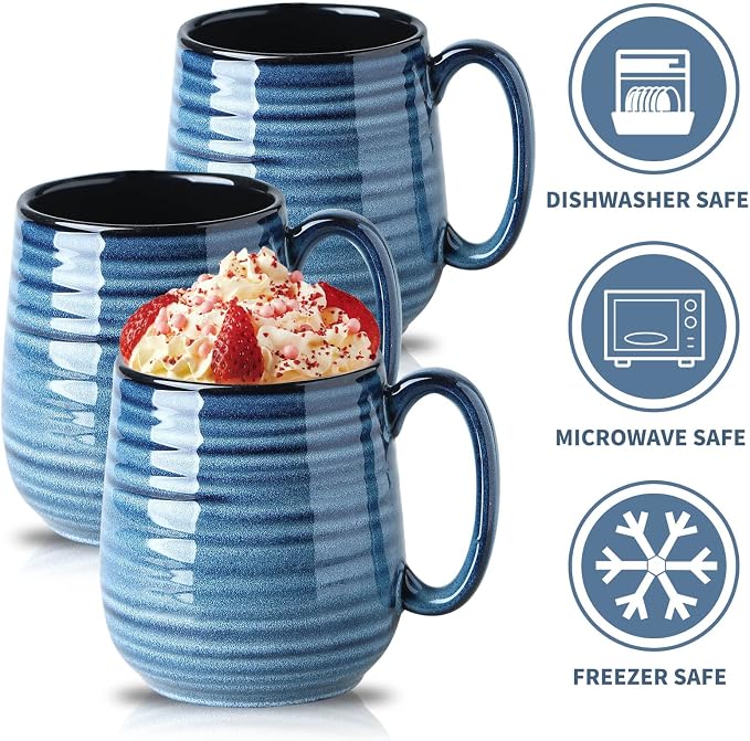 HASENSE Coffee Mug, 20 oz Ceramic Coffee Cup - Image 7
