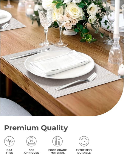 Leetaltree Pale Beige Placemats Set of 8 - Image 6