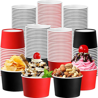 Jingmore Paper Ice Cream Cups 9oz Colored Disposable Dessert Bowls by Jingmore
