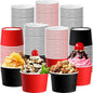 Jingmore Paper Ice Cream Cups 9oz Colored Disposable Dessert Bowls by Jingmore
