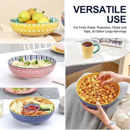 Selamica 9.5" Serving Bowls, 60 OZ Large Salad Bowls Set of 3 - Image 5