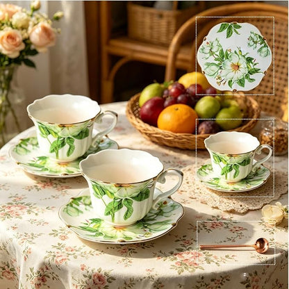 Vintage Floral Tea Cup and Saucer Set - Image 3