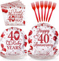96Pcs 40th Wedding Anniversary Party Decorations by Greencian