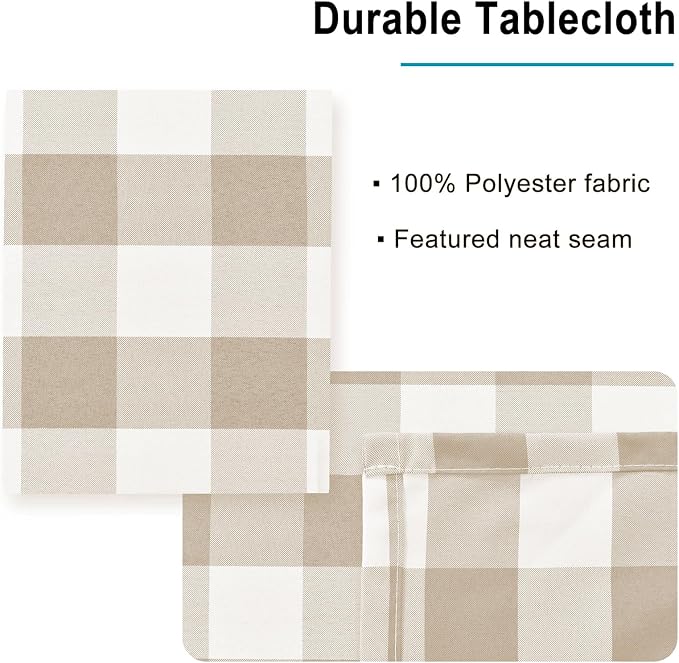 Checkered Tablecloth Rectangle 60 x 120 Inch - Image 3