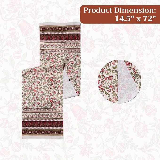 Maison d' Hermine Table Runner 100% Cotton 14.50" x 72" | Table Runners 72 - Image 7