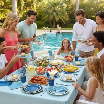Blue Plates and Napkins Party Supplies - Image 8