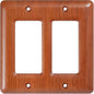 Double Toggle Light Switch Cover Plate Cherry Wood 2 Gang Switch Plate Covers Premium Wood Light Switch Cover Plate Durable and Elegant Design